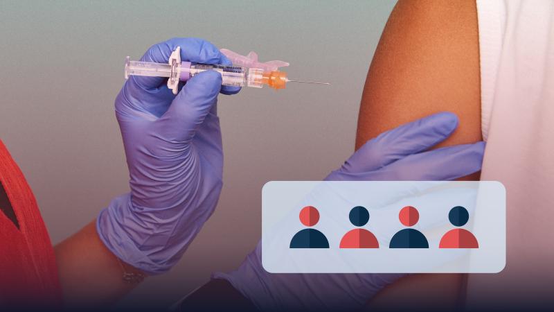 closeup of someone being vaccinated