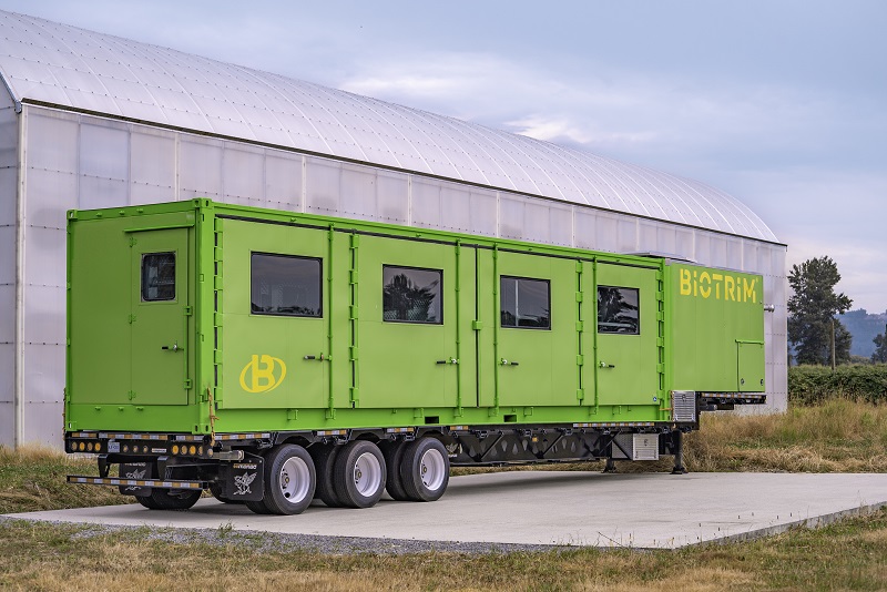 Green mobile truck  