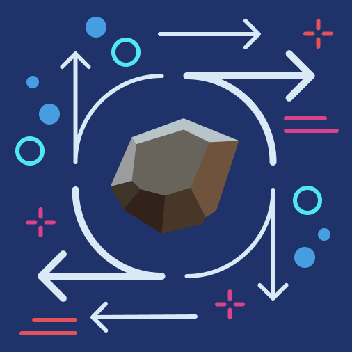 Rock being crushed into energy 